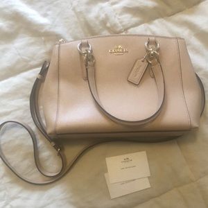 COACH Tan Beige Saffiank Leather Purse Bag